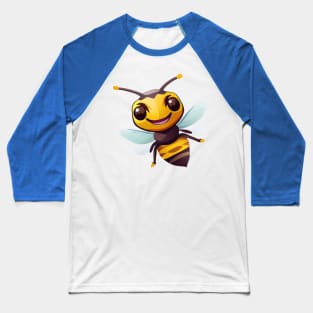Adorable Smiling Wasp Baseball T-Shirt